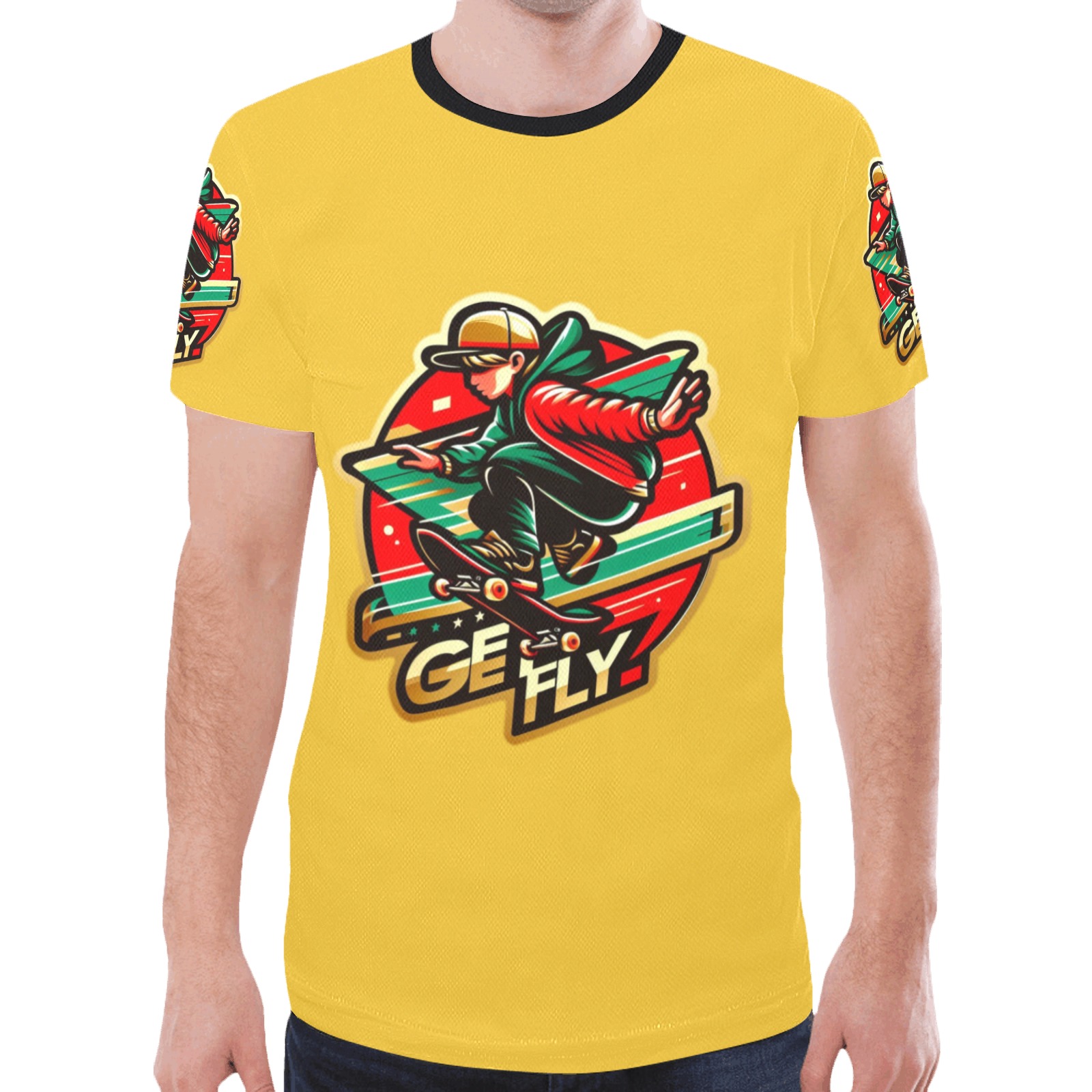 GetFly Skate boarding collectable fly New All Over Print T-shirt for Men (Model T45)