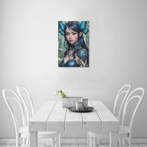FOREST FAIRY - BLUE #1 Upgraded Canvas Print 12"x18"