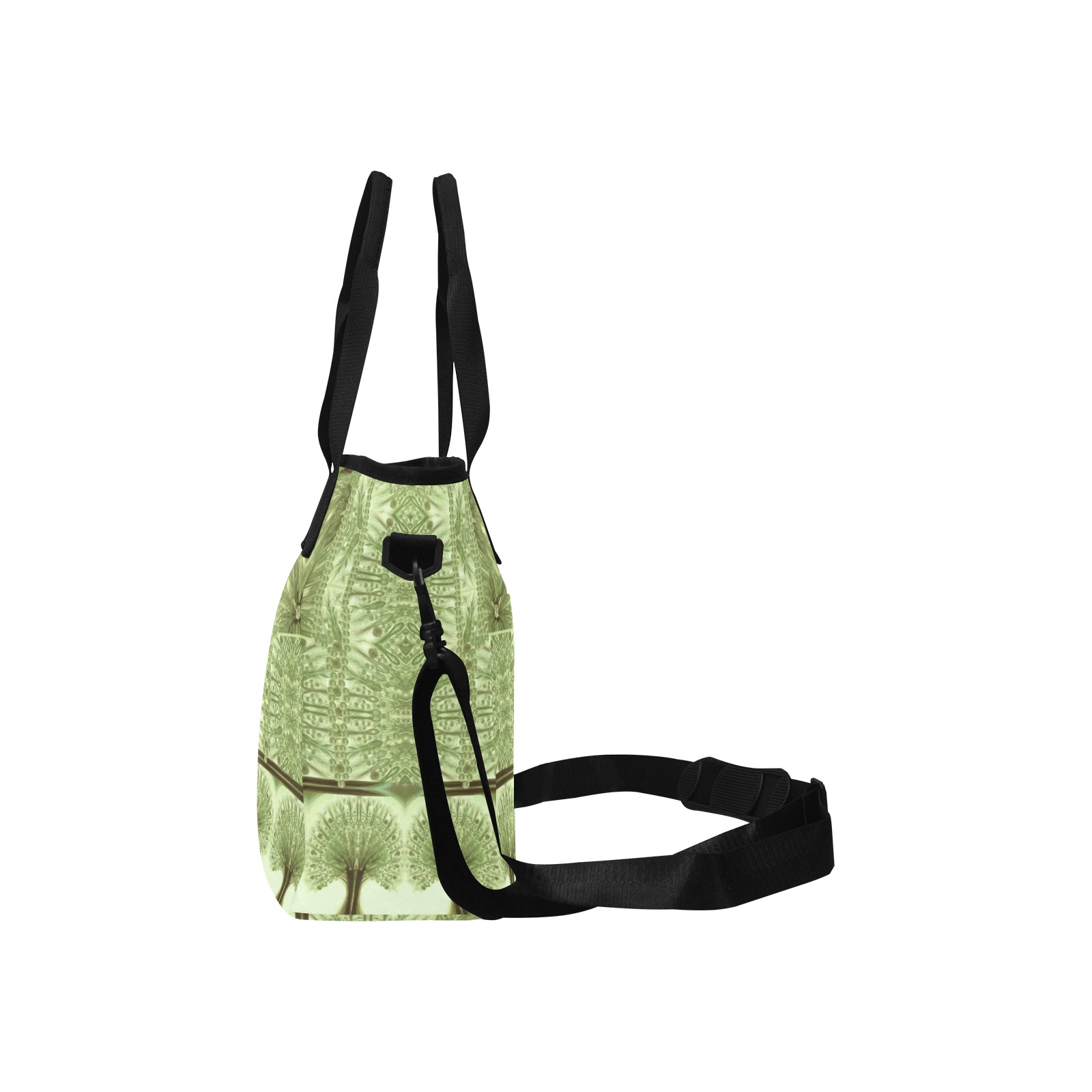 Nidhi December 2014-pattern 1-green-44x55inches neck back Tote Bag with Shoulder Strap (Model 1724)