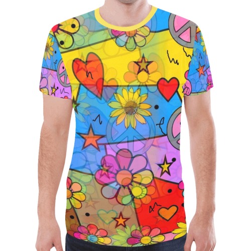 Dieter Flower by Nico Bielow New All Over Print T-shirt for Men (Model T45)