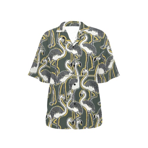 Shady Sady All Over Print Hawaiian Shirt for Women (Model T58)
