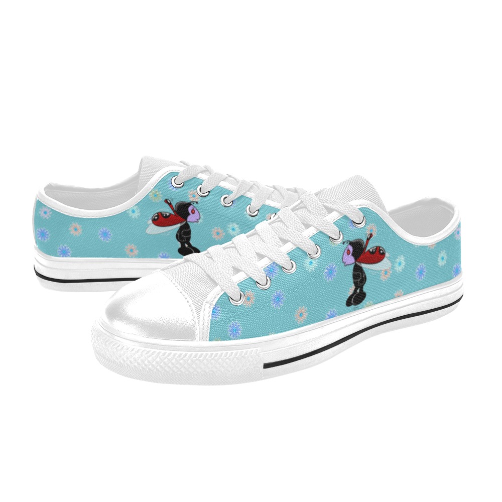 Mizz Ladybug Low Top Canvas Shoes for Kid (Model 018)