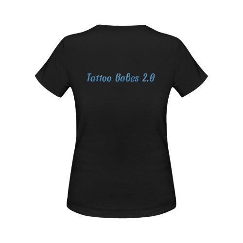 TATTOO BABES 2.0bg - Blue #1 F&B (Black) Ladies Women's Classic T-Shirt (Model T17）