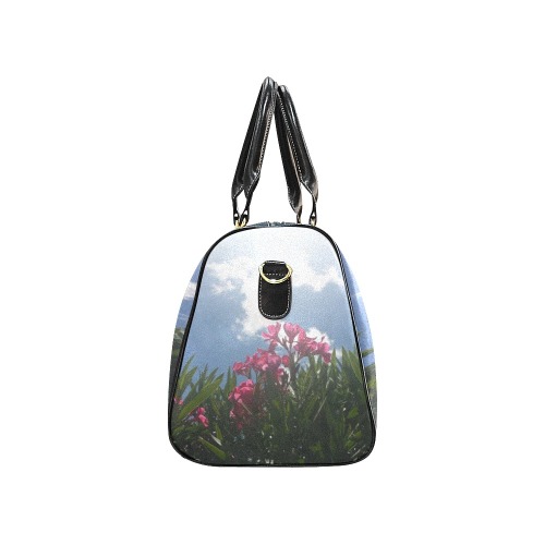 Pink Flowers & Sky New Waterproof Travel Bag/Small (Model 1639)