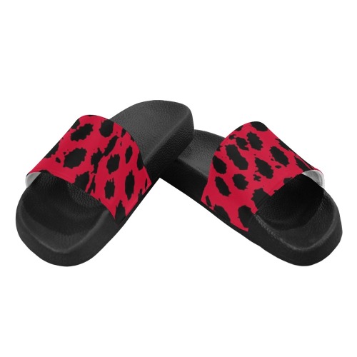 Cheetah Red Women's Slide Sandals (Model 057)
