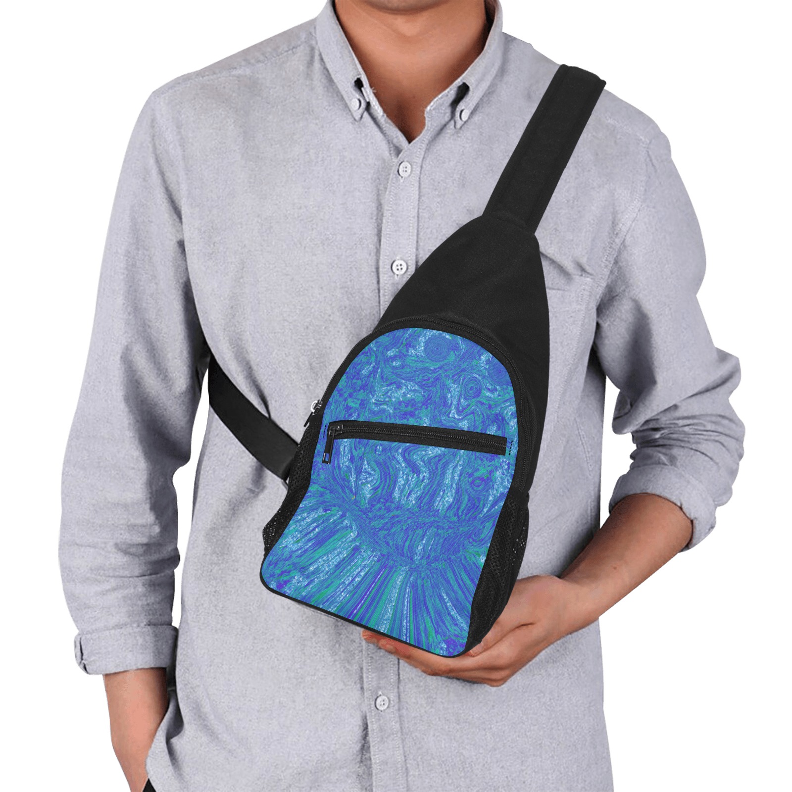 ocean storms Chest Bag-Front Printing (Model 1719)