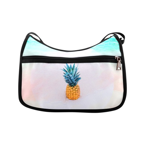 Pineapple on the pink beach Crossbody Bags (Model 1616)