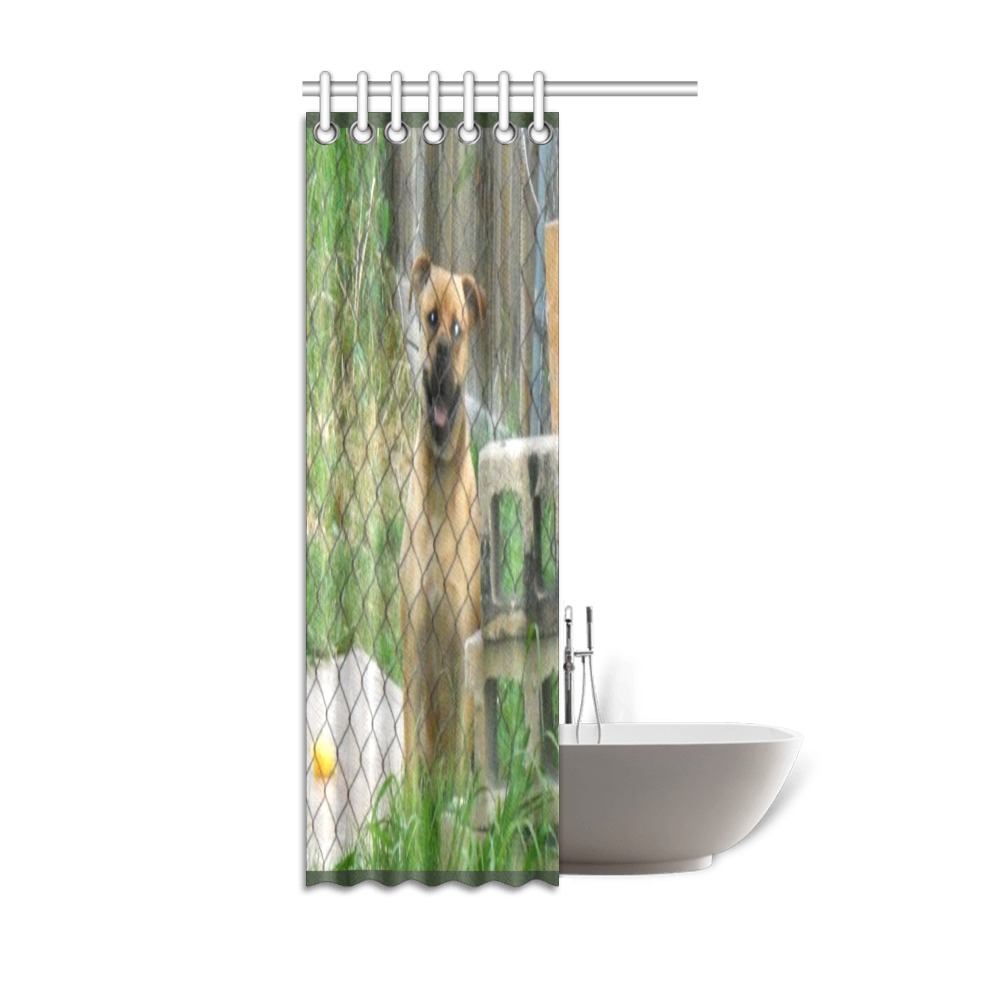 A Smiling Dog Shower Curtain 36"x72"