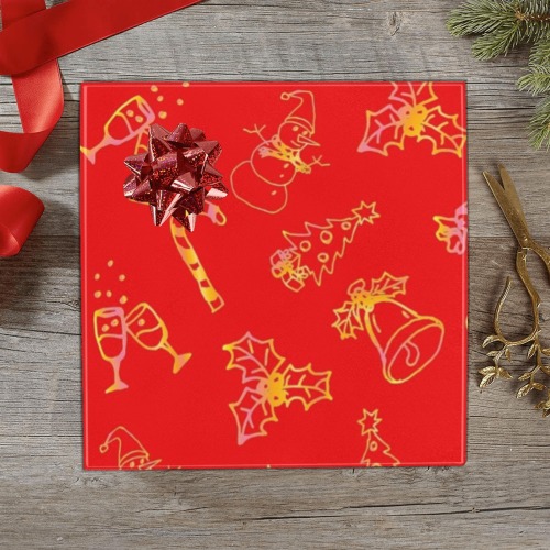 Holy night - Christmas symbols Gift Wrapping Paper 58"x 23" (4 Rolls)