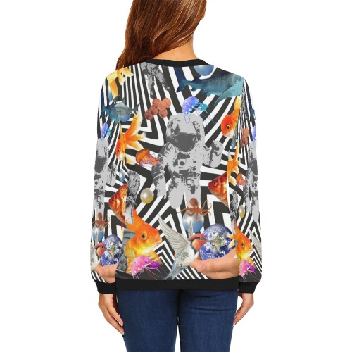 POINT OF ENTRY 2 All Over Print Crewneck Sweatshirt for Women (Model H18)