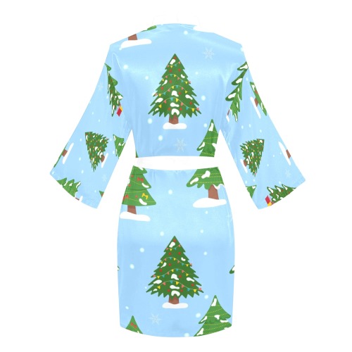 Holiday Trees Long Sleeve Kimono Robe