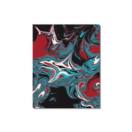 Dark Wave of Colors Upgraded Canvas Print 20"x16"