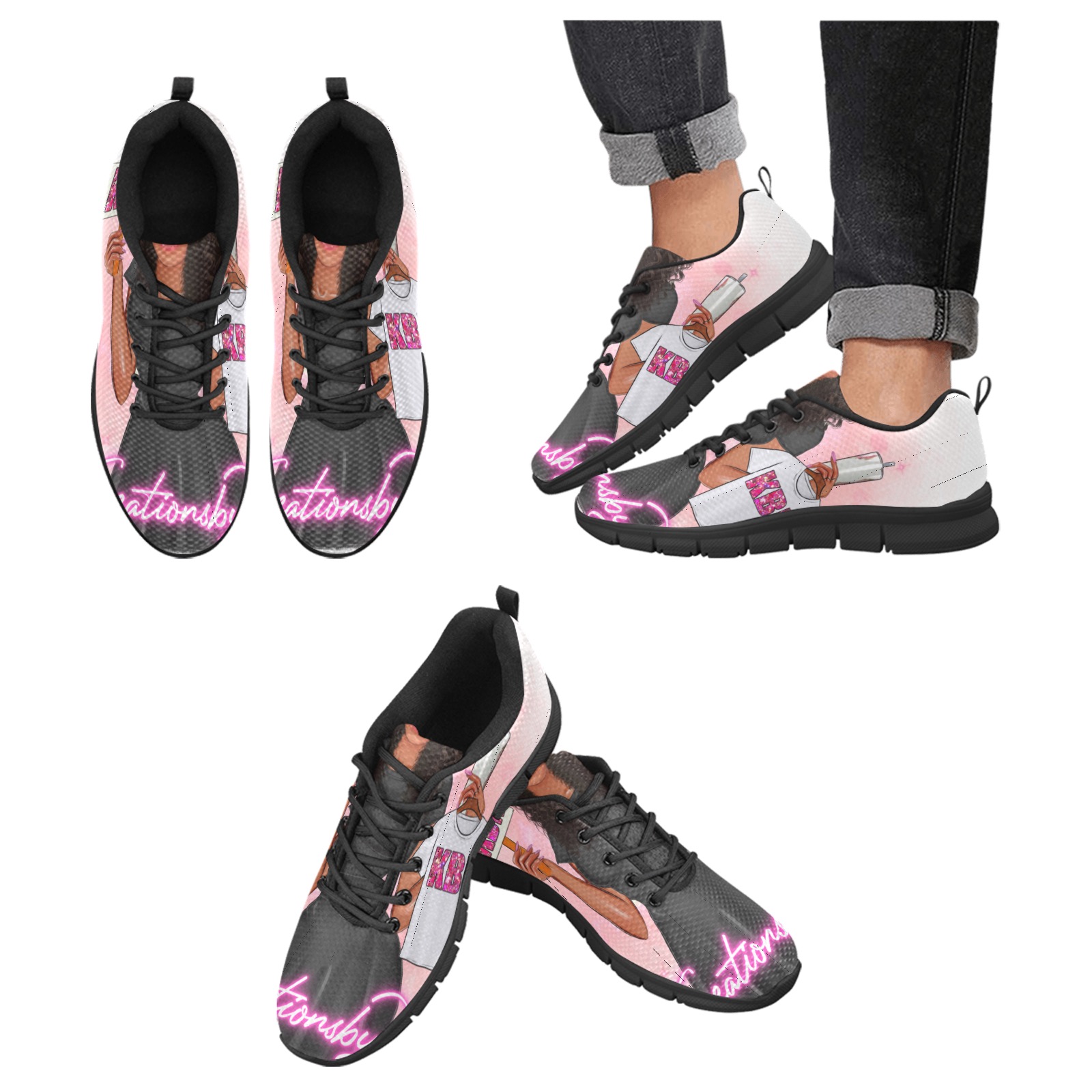 Running shoes Women's Breathable Running Shoes (Model 055)