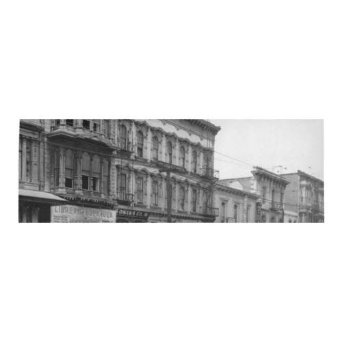 East side of Main Street Los Angeles. 1930s Area Rug 9'6''x3'3''