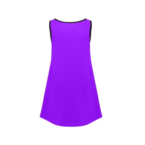 color electric violet Girls' Sleeveless Dress (Model D58)