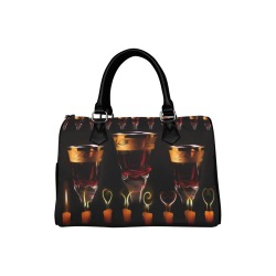 Candles and Wine Ritual Boston Handbag (Model 1621)