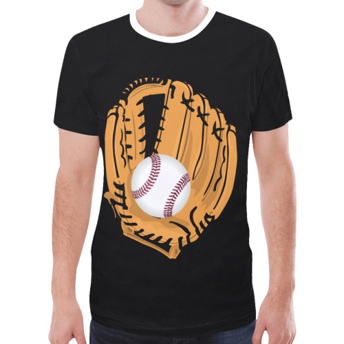 Baseball and Glove New All Over Print T-shirt for Men (Model T45)