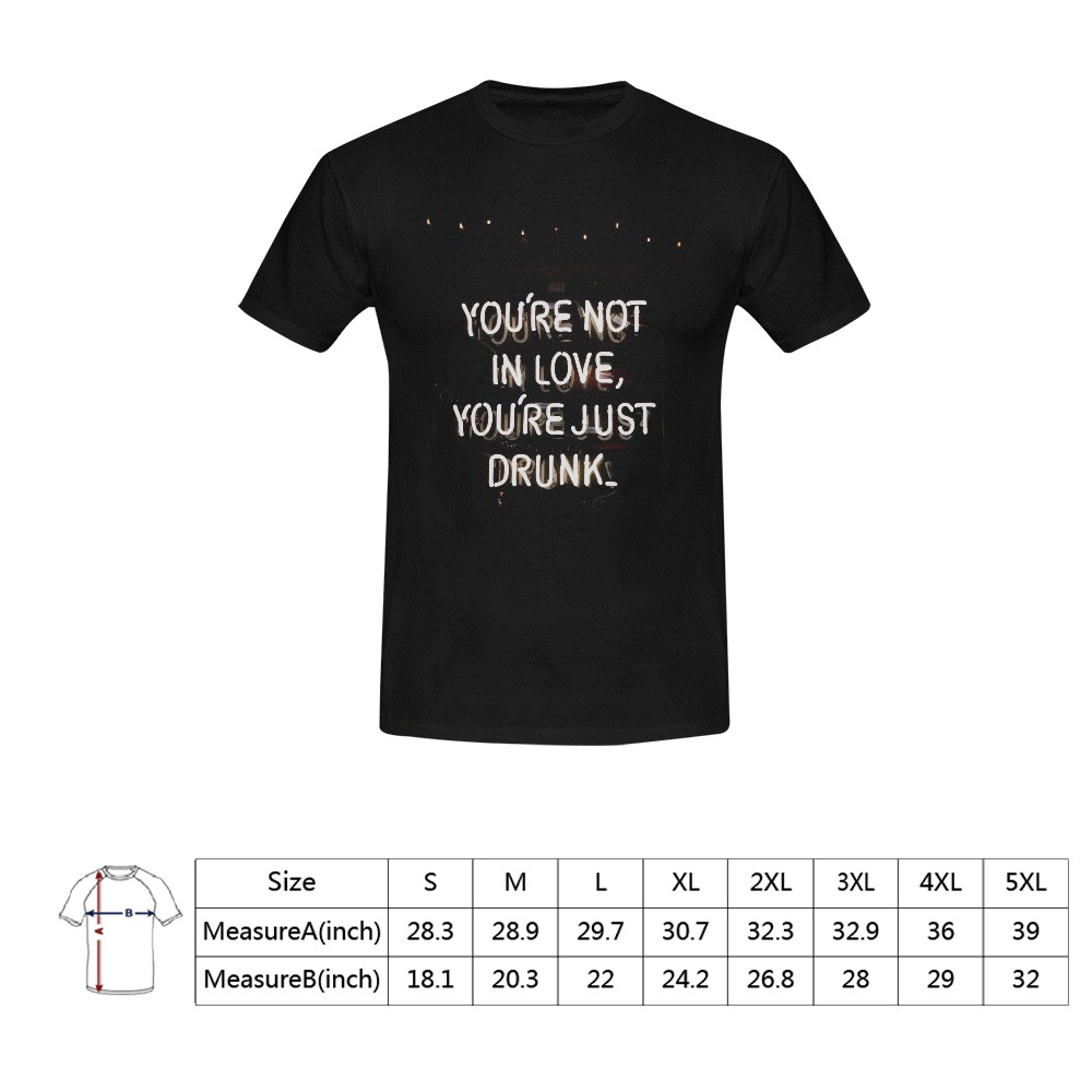 Just Drunk Men's T-Shirt in USA Size (Front Printing Only)