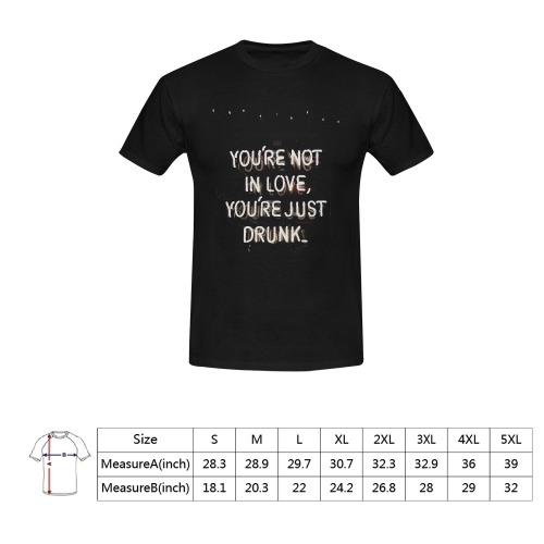 Just Drunk Men's T-Shirt in USA Size (Front Printing Only)