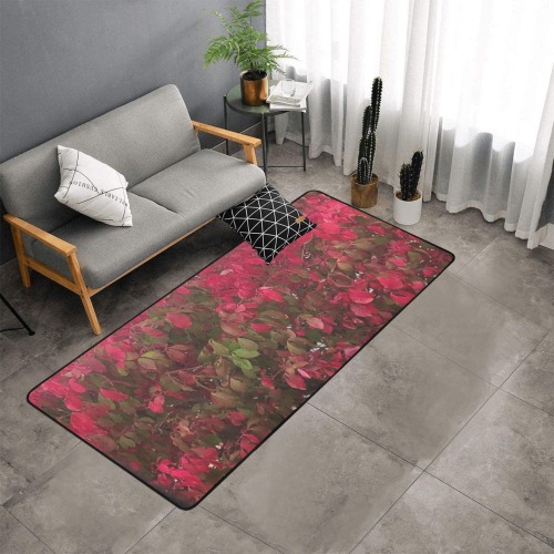 Changing Seasons Collection Area Rug with Black Binding  7'x3'3''