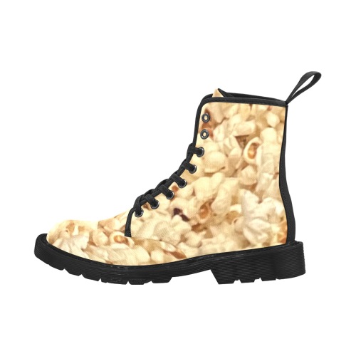 popcorn Martin Boots for Women (Black) (Model 1203H)