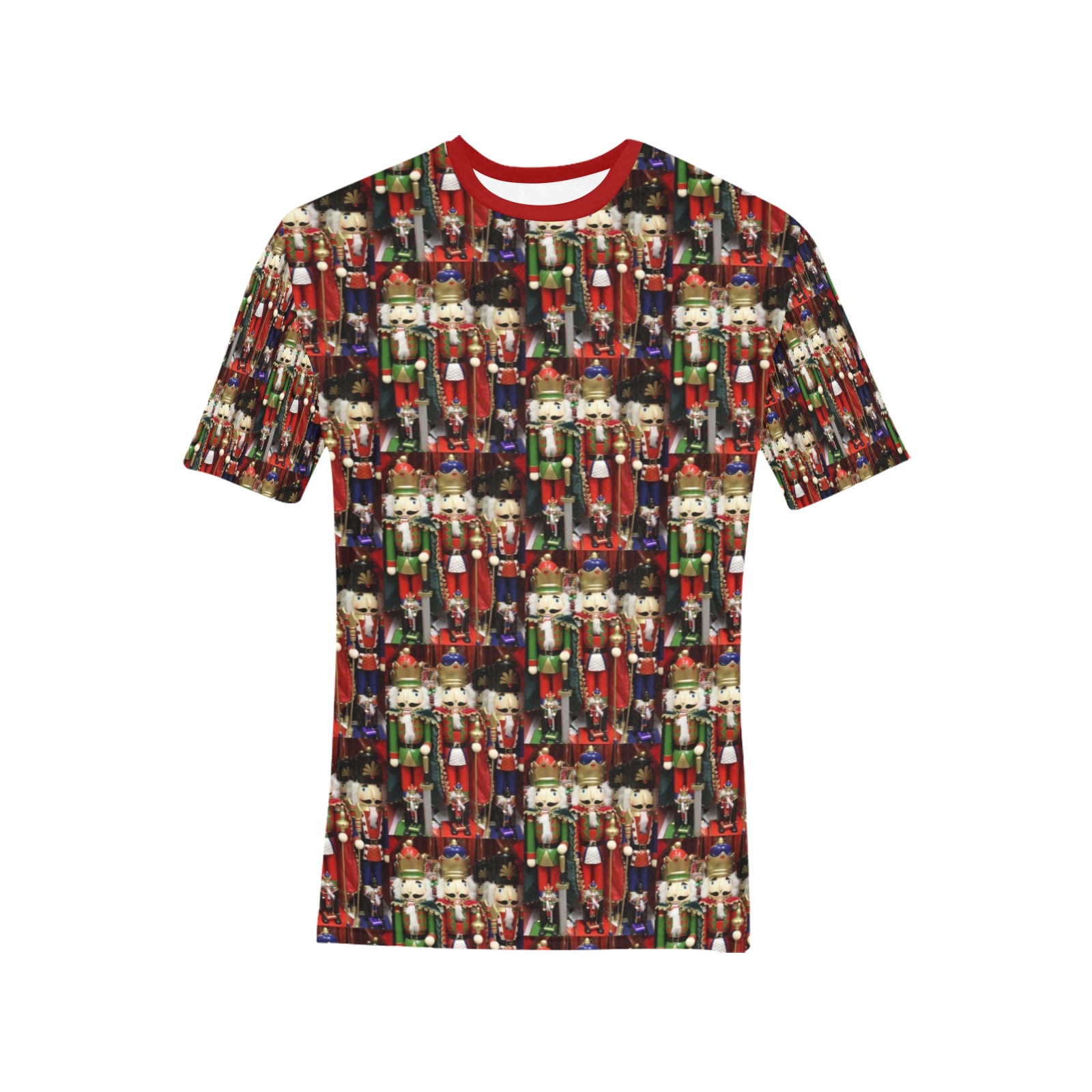Christmas Nut Cracker Soldiers Men's All Over Print T-Shirt (Solid Color Neck) (Model T63)