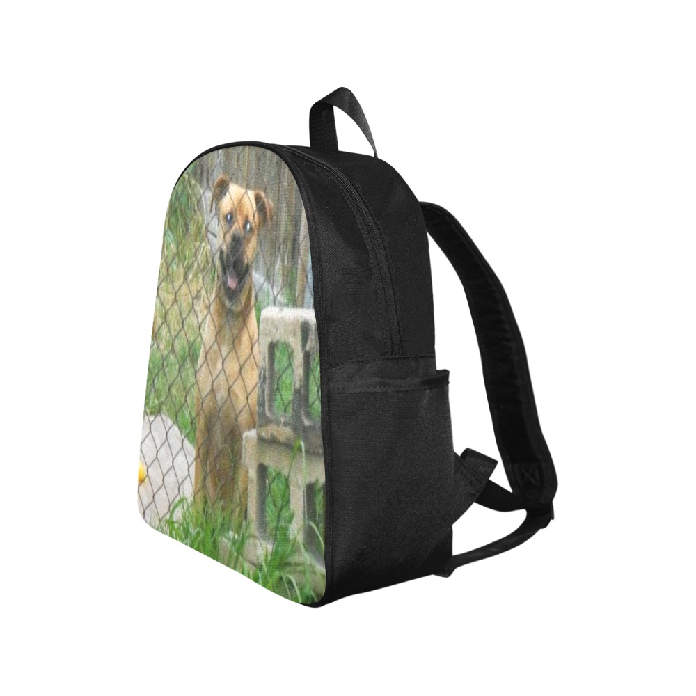 A Smiling Dog Multi-Pocket Fabric Backpack (Model 1684)