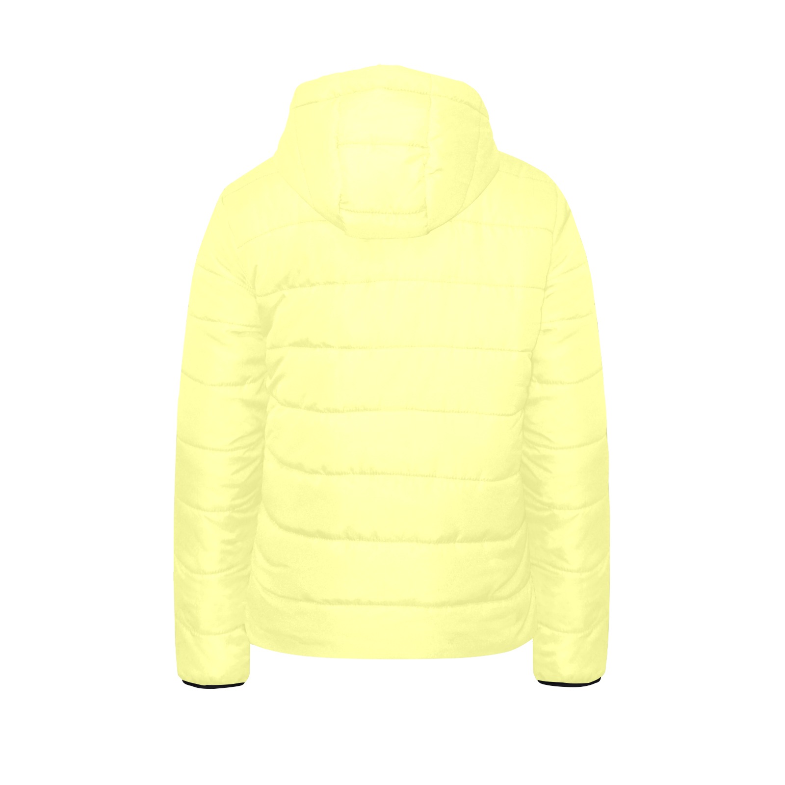 color canary yellow Kids' Padded Hooded Jacket (Model H45)