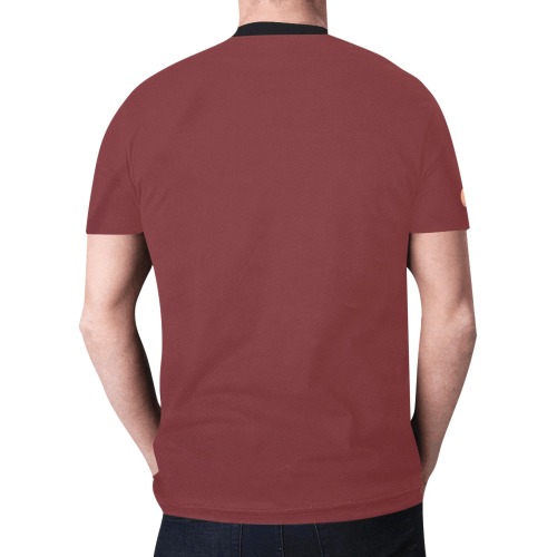 Burgundy T-Shirt New All Over Print T-shirt for Men (Model T45)