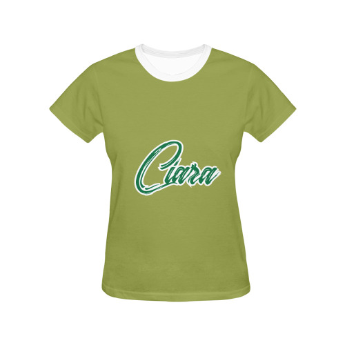 GREEN All Over Print T-Shirt for Women (USA Size) (Model T40)