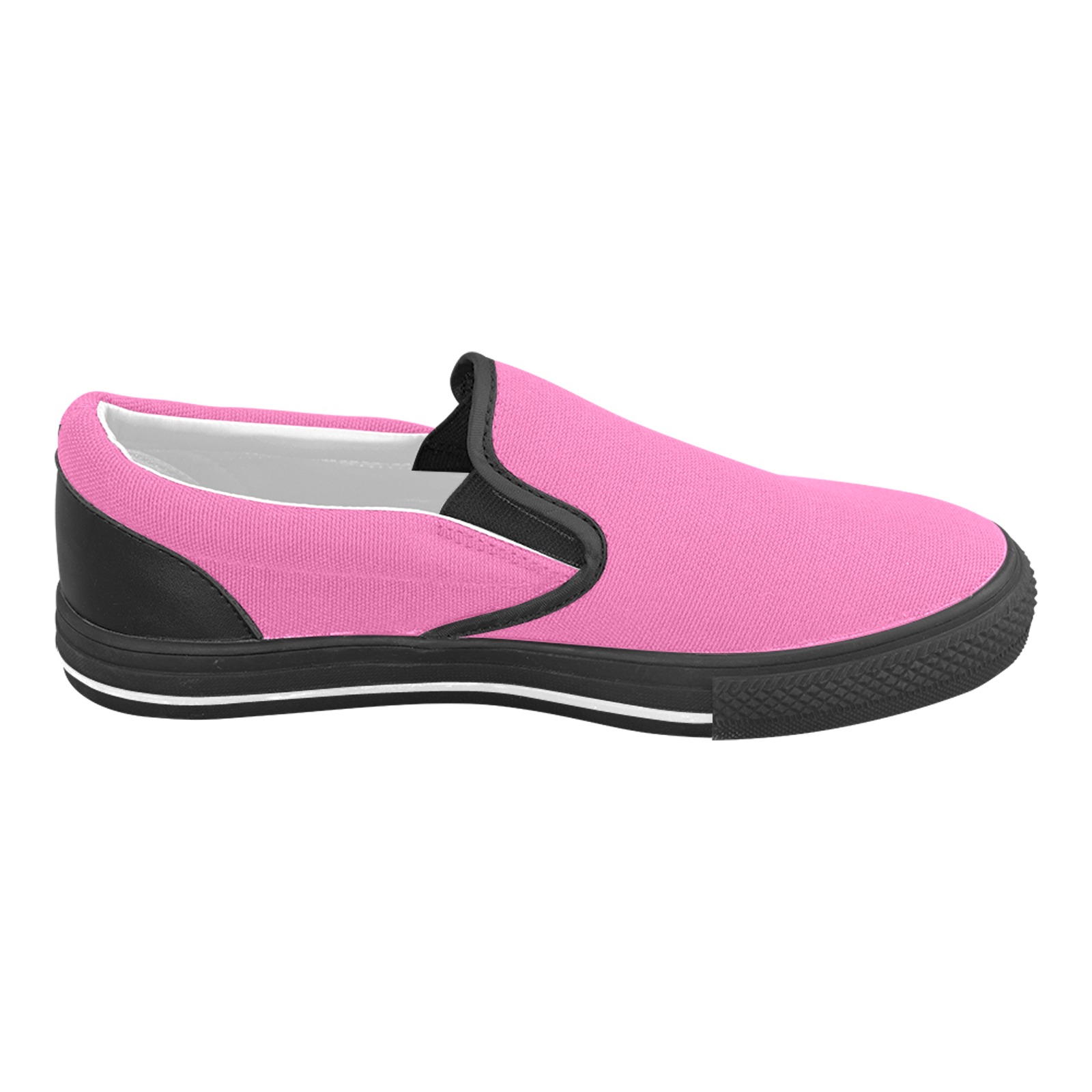 color hotpink Men's Slip-on Canvas Shoes (Model 019)