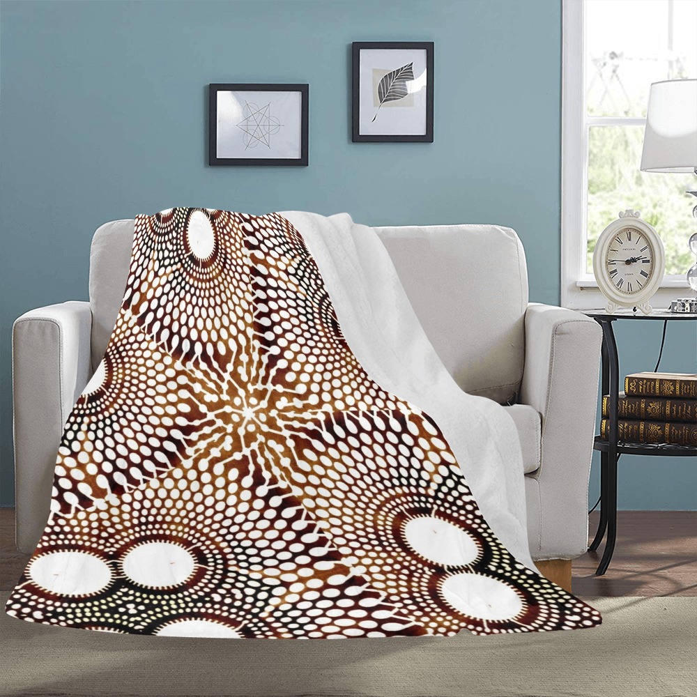 AFRICAN PRINT PATTERN 4 Ultra-Soft Micro Fleece Blanket 54''x70''
