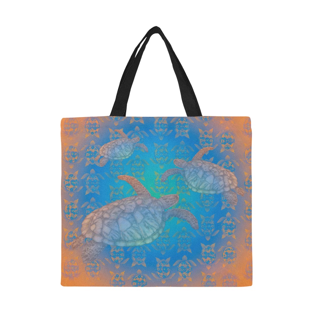 Turtle Delight All Over Print Canvas Tote Bag/Large (Model 1699)