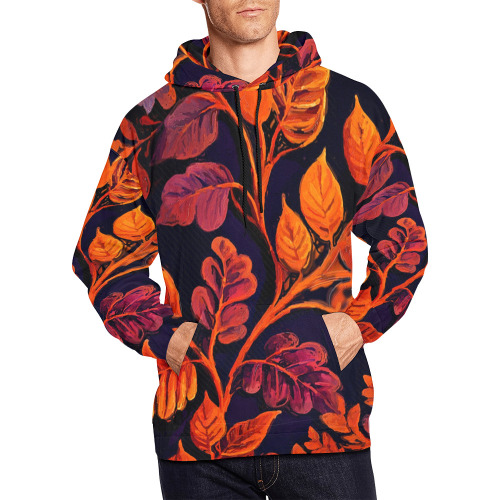 flowers botanic art (10) hoodie All Over Print Hoodie for Men (USA Size) (Model H13)