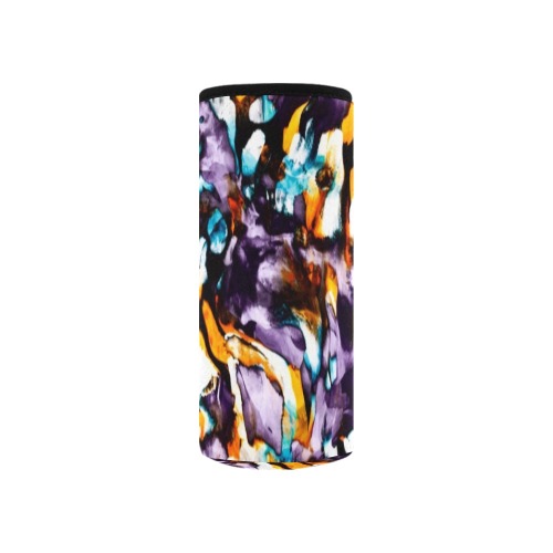 Colorful dark brushes abstract Neoprene Water Bottle Pouch/Small