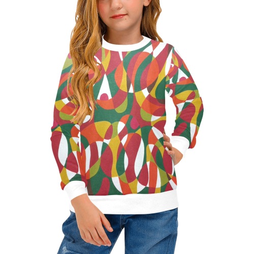 Vita Girls' All Over Print Crew Neck Sweater (Model H49)