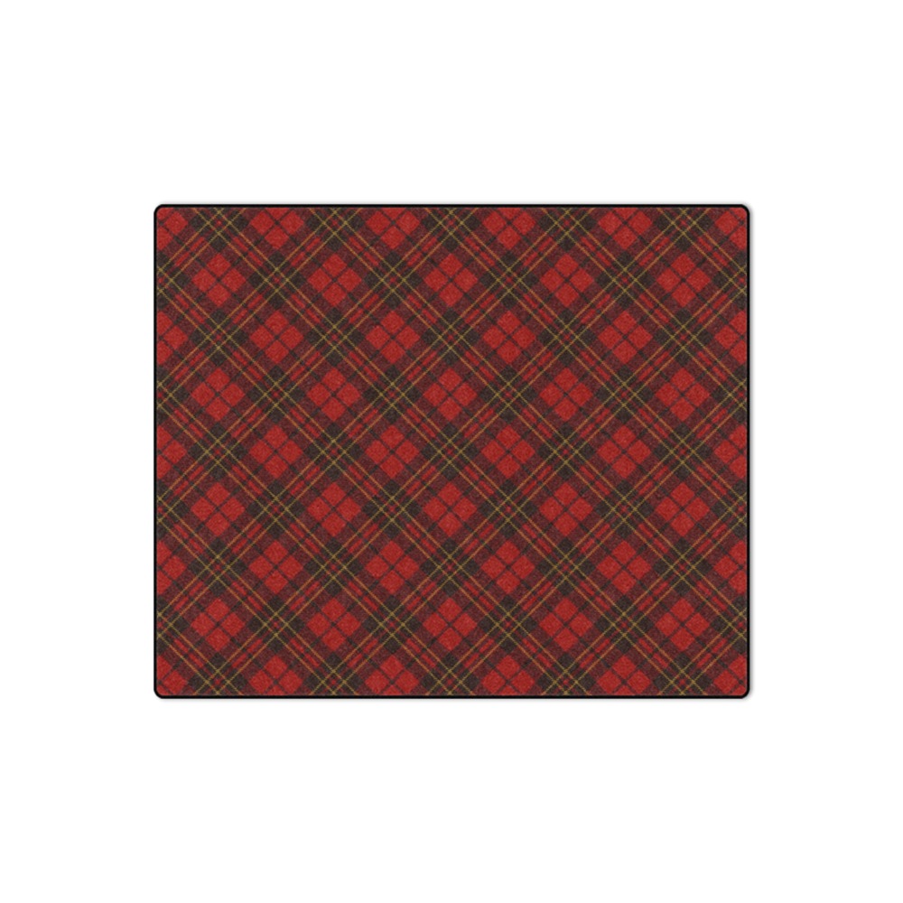 Red tartan plaid winter Christmas pattern holidays Blanket 50"x60"