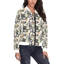 Modern Shapes Nature 22D All Over Print Bomber Jacket for Women (Model H36)