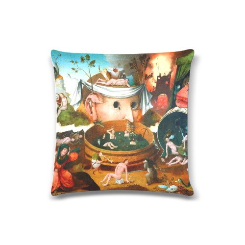 Hieronymus Bosch-The Vision of Tondal Custom Pillow Case 16"x16"  (One Side Printing) No Zipper