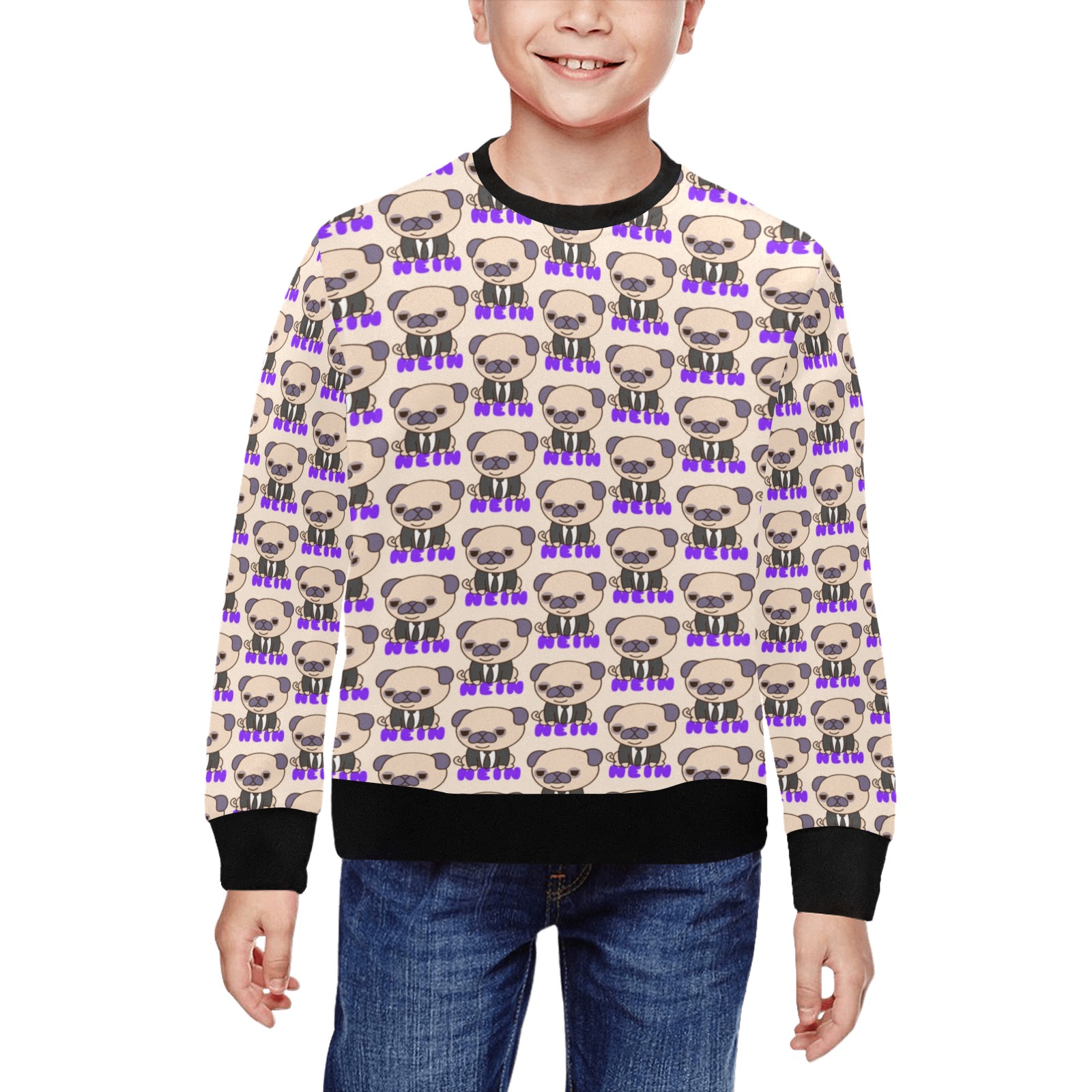 pattern (21) All Over Print Crewneck Sweatshirt for Kids (Model H29)