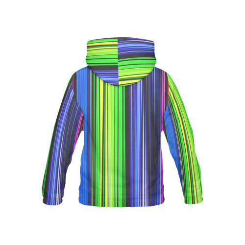 A Rainbow Of Stripes All Over Print Hoodie for Kid (USA Size) (Model H13)