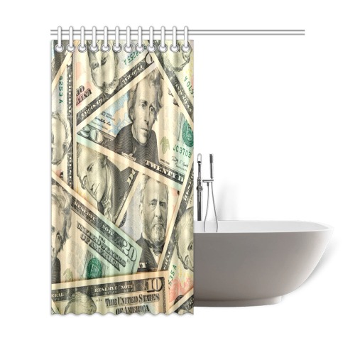 US PAPER CURRENCY Shower Curtain 69"x72"