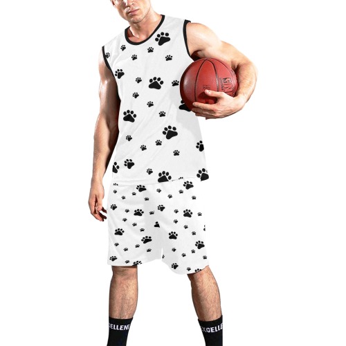 Puppy White by Fetishworld All Over Print Basketball Uniform