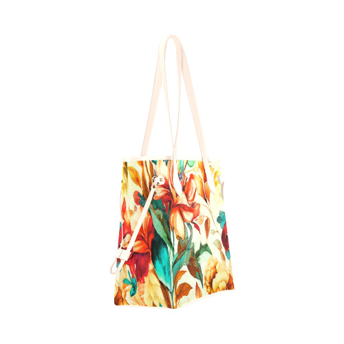 flowers botanic art (1) bag Clover Canvas Tote Bag (Model 1661)