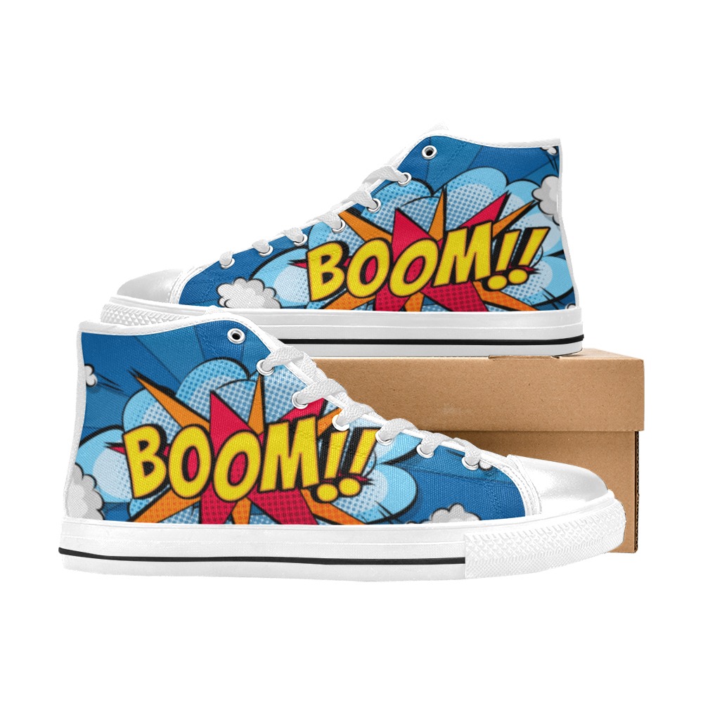 Boom Collectable Fly Women's Classic High Top Canvas Shoes (Model 017)