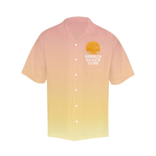 Summer Beach Club Men’s Hawaiian Shirt Hawaiian Shirt with Merged Design (Model T58)