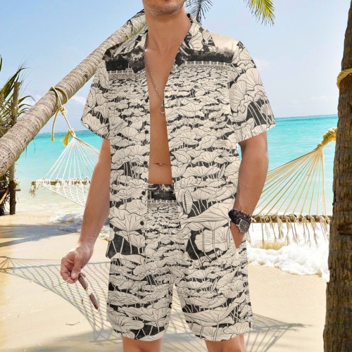 LILY POND, signed print from the Shanghai series (1) Men's Shirt and Shorts Outfit (Set26)
