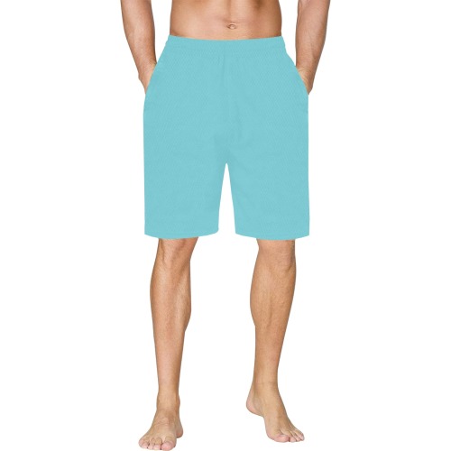 turquoise All Over Print Basketball Shorts with Pocket