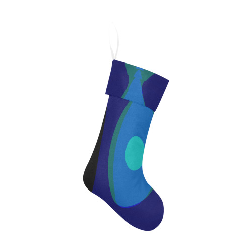 Dimensional Blue Abstract 915 Christmas Stocking