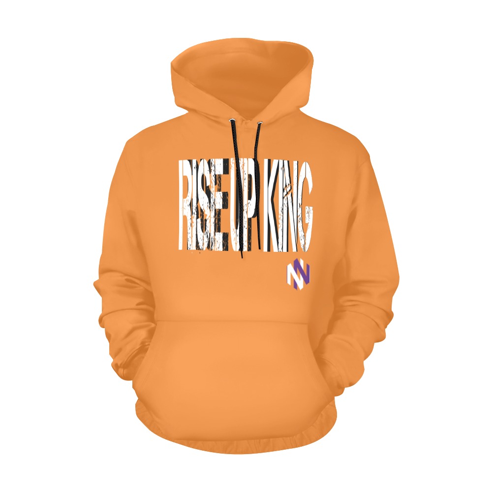 Rise up King Men orange Hoodie All Over Print Hoodie for Men (USA Size) (Model H13)